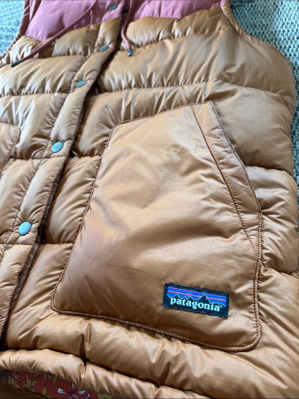 Patagonia Bivy Two-Tone Hooded Puffer Vest - Picture 2 of 6